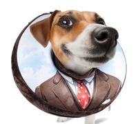 SuplutuX Protective Inflatable Dog Collar, Recovery Collar for Dogs for After Surgery or Wound Healing, Adjustable Soft Dog Cone, Does Not Block Vision-M