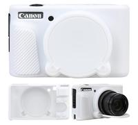Supmay Camera Case for Canon PowerShot SX740/ SX730 Digital Camera, Soft Silicone Protective Bag Removable Lens Cover, Silicone Cover Rubber Soft Camera Case, White