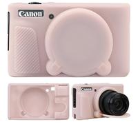 Supmay Camera Case for Canon PowerShot SX740/ SX730 Digital Camera, Soft Silicone Protective Bag Removable Lens Cover, Silicone Cover Rubber Soft Camera Case, Jelly Pink