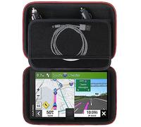 Supmay Car Sat Nav Case for TomTom Car Sat Nav GO 5 Inch 6 Inch 7 Inch 8 Inch, 6-7 Inch Garmin DriveSmart 76/65/61/66, Truck Sat Nav Holder with Mesh Bag for Vehicle Power Cable, Black