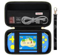 Supmay Carrying Case Compatible with CCTU / TEBIYOU Kids Handheld Games Preloaded 218 Retro Video Games, Portable Gaming Electronic Toys Storage Holder Travel Bag with Mesh Pocket, Black(Cube)