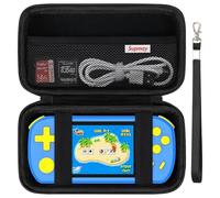 Supmay Carrying Case Compatible with CCTU / TEBIYOU Kids Handheld Games Preloaded 218 Retro Video Games, Portable Gaming Electronic Toys Storage Holder Travel Bag with Mesh Pocket for USB Cable, Black