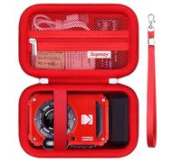 Supmay Carrying Case Compatible with Kodak PIXPRO WPZ2 Rugged Waterproof Shockproof Dustproof WiFi Digital Camera, Travel Case with Mesh Pocket fits USB Cable, SD Card, Battery, Charging Plug, Red