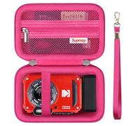 Supmay Carrying Case Compatible with Kodak PIXPRO WPZ2 Rugged Waterproof Shockproof Dustproof WiFi Digital Camera, Travel Case with Mesh Pocket fits USB Cable, SD Card, Battery, Rose Red