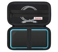 Supmay Carrying Case Compatible with New Nintendo 2DS XL/ R36 Max Retro Handheld Game Console, Video Game Console Travel Bag with Mesh Pocket for Charging Cable, TF Card, Manual, Black