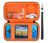 Supmay Carrying Case Compatible with WELLST·G/ for GuaiyeyeAP Handheld Game for Kids -Preloaded 220 Retro Video Games, Portable Gaming Player Storage Holder Travel Bag with Mesh Pocket, Orange