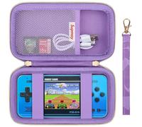 Supmay Carrying Case Compatible with WELLST·G/ for GuaiyeyeAP Handheld Game for Kids -Preloaded 220 Retro Video Games, Portable Gaming Player Storage Holder Travel Bag with Mesh Pocket, Purple(Cube)