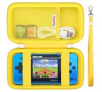 Supmay Carrying Case Compatible with WELLST·G/ for GuaiyeyeAP Handheld Game for Kids -Preloaded 220 Retro Video Games, Portable Gaming Player Storage Holder Travel Bag with Mesh Pocket, Yellow