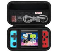 Supmay Carrying Case Compatible with ZHISHAN/Aojiao/KAVOYI/Beico 32 Bit Handheld Games for Kids, Portable Arcade Gaming Player Storage Holder Travel Bag with Mesh Pocket for Battery, USB Cable, Black