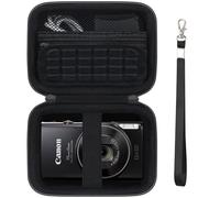 Supmay Carrying Case for Canon IXUS 285 HS/PowerShot IXY 650/ ELPH 360 Camera, IXUS 285 HS Protective Case Storage Holder Travel Bag with Wrist Strap, Mesh Pocket for Battery Pack, USB Cable, Black