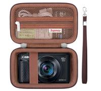 Supmay Carrying Case for Canon PowerShot SX740 HS, SX730 HS Camera, Brown | SX720 HS, SX620 HS, G7 X Mark III, G7 X Mark II Digital Camera, Storage Holder Travel Bag with Mesh Pocket for Battery Pack