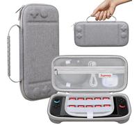Supmay Carrying Case for Nintendo Switch 2 2025, Protective Hard Shell Portable Travel Carry Case Pouch Holds with 10 Game Cartridges and Mesh Pocket for Charging Cables,Headphones &Accessories, Grey