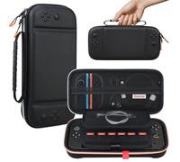 Supmay Carrying Case for Nintendo Switch 2(2025), Protective Hard Shell Portable Travel Carry Case Pouch Holds with 24 Game Cartridges and Mesh Pocket for Switch 2 Accessories, Black