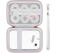 Supmay Carrying Case for ORGSTA S001 / for ORGBRO X1 Label Maker Machine, Portable Bluetooth Label Maker Storage Holder Bag with Mesh Pocket for Tapes, Typ-C Cable, White
