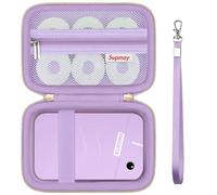 Supmay Carrying Case for ORGSTA S001 / for ORGBRO X1 Label Maker Machine, Portable Bluetooth Label Maker Storage Holder Bag with Mesh Pocket for Tapes, Typ-C Cable, Purple