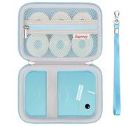 Supmay Carrying Case for ORGSTA S001 / for ORGBRO X1 Label Maker Machine, Portable Bluetooth Label Printer Storage Holder Bag with Mesh Pocket for Roll Label Maker Tapes, Typ-C Cable, Blue