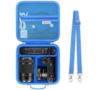 Supmay Carrying Case for Sony Alpha ZV-E10/ ZV-E10 II/ZV-E1/ a6400/ a6700/ a6100/ a6000/ a6500/ a6600 Digital Camera, Vlog Camera Kit Storage Holder Fits Tripod, Lens, LED Video Light, Battery, Blue