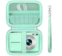 Supmay Carrying Case for VAHOIALD/for Taichaeu/for ZMOQNG/for STUOGYUM/for LOUM Digital Camera, Digital Point and Shoot Camera Storage Holder Travel Bag with Mesh Pocket for Battery, Light Green