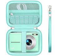 Supmay Carrying Case for VAHOIALD/for Taichaeu/for ZMOQNG/for STUOGYUM/for LOUM Digital Camera, Digital Point and Shoot Camera Storage Holder Travel Bag with Mesh Pocket for Battery, SD Card, Green