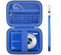 Supmay Carrying Case for VAHOIALD/for Taichaeu/for ZMOQNG/for STUOGYUM/for LOUM Digital Camera, Digital Point and Shoot Camera Storage Holder Travel Bag with Mesh Pocket for Battery, SD Card, Blue