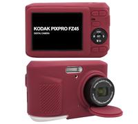Supmay Case for Kodak PIXPRO Friendly Zoom FZ45 16MP Digital Camera, Soft Silicone Protective Case Removable Lens Cover, Video Vlogging Camera Cover, Red