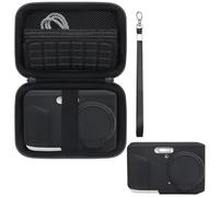 Supmay Case for Kodak PIXPRO FZ45 Digital Camera, Soft Silicone Protective Cover *1 + Hard Case *1, Kodak Pixpro FZ45 Camera Bag with Removable Lens Cover, with Strap, Black