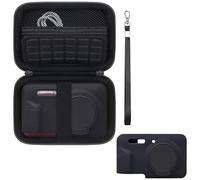 Supmay Case for Kodak PIXPRO FZ55 Digital Camera, Soft Silicone Protective Cover *1 + Hard Case *1, PIXPRO FZ55 Camera Case with Removable Lens Cover, with Wrist Strap, Black