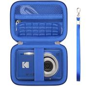 Supmay Digital Camera Case Compatible with Kodak PIXPRO FZ45 FZ55 FZ53 FZ43 Digital Camera, Vlogging Camera Storage Holder Travel Bag with Mesh Pocket for Battery, USB Cable, SD Card, Blue
