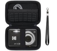 Supmay Digital Camera Case Compatible with Kodak PIXPRO FZ45 FZ55 FZ53 FZ43 Digital Camera, Vlogging Camera Storage Holder Travel Bag with Mesh Pocket for Battery, USB Cable, SD Card, Black