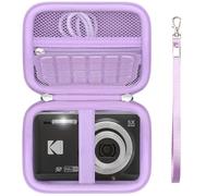 Supmay Digital Camera Case Compatible with Kodak PIXPRO FZ45 FZ55 FZ53 FZ43 Digital Camera, Vlogging Camera Storage Holder Travel Bag with Mesh Pocket for Battery, USB Cable, SD Card, Purple