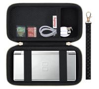 Supmay Hard Carrying Case Compatible with Nintendo DS Lite NDSL, Gameboy Advance Games Storage Holder Travel Bag with Mesh Pocket for USB Charging Cable, Stylus, Earphones, Game Cartridge, Black
