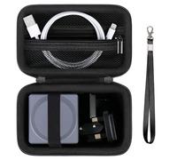 Supmay Hard Carrying Case for Anker 3-in-1 Cube MagSafe Charger 15W Max Fast Charging Foldable Wireless Charger, Portable Travel Case with Zipper Mesh Pocket for USB Cable and Other Accessories, Black