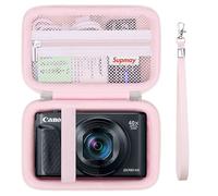 Supmay Hard Carrying Case for Canon PowerShot SX740 HS/ SX730 HS/ SX720 HS/ SX620 HS/ G7 X Mark III/ G7 X Mark II Digital Camera, Storage Holder Travel Bag with Mesh Pocket for Battery, Jelly Pink