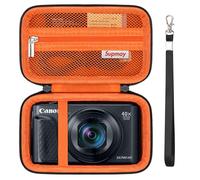 Supmay Hard Carrying Case for Canon PowerShot SX740 HS/ SX730 HS/ SX720 HS/ SX620 HS/ G7 X Mark III/ G7 X Mark II Digital Camera, Storage Holder Travel Bag with Mesh Pocket for Battery Pack, Orange