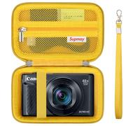 Supmay Hard Carrying Case for Canon PowerShot SX740 HS/ SX730 HS/ SX720 HS/ SX620 HS/ G7 X Mark III/ G7 X Mark II Digital Camera, Storage Holder Travel Bag with Mesh Pocket for Battery Pack, Yellow