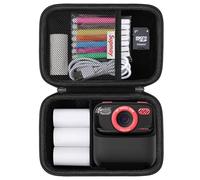 Supmay Hard Carrying Case for Cimizi/for masterbee/for MgaoLo Upgrade Kids Camera Instant Print, Toys Storage Bag with Mesh Pocket for Roll Printing Papers, USB Cable, SD Card, Colour Pen, Black