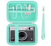 Supmay Hard Carrying Case for Fujifilm Instax Mini EVO 2-in-1 Photo Camera, Instax Mini Printer Travel Storage Case with Mesh Pocket Can Store USB Cables, Film or Other Small Accessories, Green