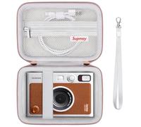 Supmay Hard Carrying Case for Fujifilm Instax Mini EVO 2-in-1 Photo Camera, Instax Mini Printer Travel Storage Case with Mesh Pocket Can Store USB Cables, Film or Other Small Accessories, White