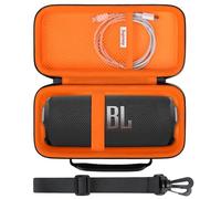 Supmay Hard Carrying Case for JBL Flip 7 Flip 6 Flip 5 Portable Bluetooth Speaker, Storage Holder Travel Bag with Mesh Pocket for USB Cable, Very Suitable for Home, Outdoor, and Travel, Black
