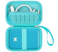 Supmay Hard Carrying Case for Kodak Step Color Instant Photo Printer/Kodak Barbie x Step Slim Wireless Instant Portable Photo Mobile Printer, Zipper Mesh Pocket for USB Cable, Photo Paper, Green