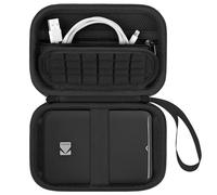 Supmay Hard Carrying Case for Kodak Step Color Instant Photo Printer/Kodak Barbie x Step Slim Wireless Instant Portable Photo Mobile Printer, Zipper Mesh Pocket for USB Cable, Photo Paper, Black