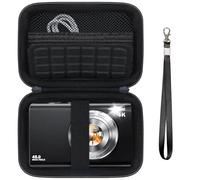 Supmay Hard Carrying Case for Lecnippy/for Lecran/for FJFJOPK Digital Camera, 4K Vlogging Camera for Photography, 48MP Portable Compact Point and Shoot Digital Camera Kids Camera Storage Holder, Black