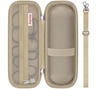 Supmay Hard Carrying Case for Pill (2024 Release) - Portable Bluetooth Speaker, Wireless Portable Speaker Protection Case with Mesh Pocket for Charging Cables, Champagne Gold