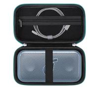 Supmay Hard Carrying Case for Soundcore Motion 300 Wireless Hi-Res Portable Speaker, Bluetooth Speaker Protection Case with Zipper Mesh Pocket for Charging Cable and Other Accessories, Green