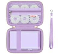 Supmay Hard Carrying Case for vretti/LFPERT Label Maker Machine, HP2 Portable Bluetooth Label Printer Storage Holder Travel Bag with Mesh Pocket for Tapes, Charging Cable, Purple