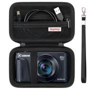 Supmay Hard Case for Canon PowerShot SX740 / SX730 / SX720 / SX620 / G7X Digital Camera Protective Storage Bag with Mesh Pocket with Zip for Battery, USB Cable, Black