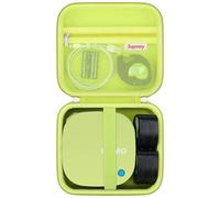 Supmay Hard Case for DYMO LetraTag 200B Bluetooth Compact Label Maker, Storage Holder Bag with Zipper Mesh Pocket for Label Tapes, Batteries, Charging Cable, Green