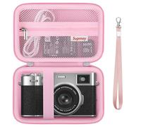 Supmay Hard Travel Case for Fujifilm X100VI / X100V / X100F/ X100S/ X-E5 Digital Camera, Digital Camera Storage Case with Mesh Pocket for Batteries, SD Card, USB Cable, Pink