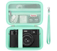 Supmay Hard Travel Case for Fujifilm X100VI / X100V / X100F/ X100S/ X-E5 Digital Camera, Digital Camera Storage Case with Mesh Pocket for Batteries, SD Card, USB Cable, Green