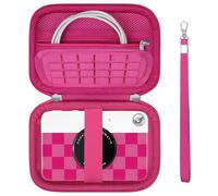 Supmay Hard Travel Case for Kodak Printomatic Full-Color Instant Print Digital Camera, Protective Pouch Cover Carrying Bag with Mesh Pocket for USB Cable, Photo Paper, Rosered